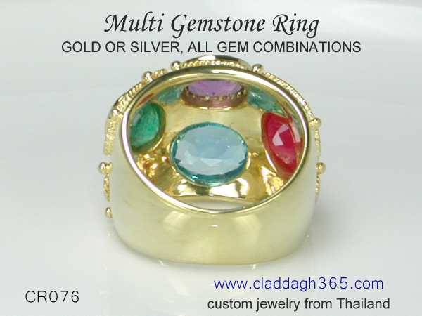 ring with many gems