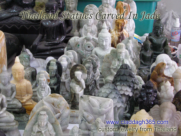 jade carvings buddha statues thailand