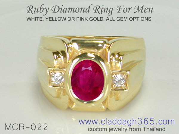 ruby gemstone ring for men