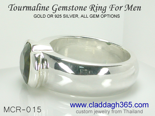tourmaline gemstone ring for men